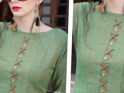 Very creative and stylish kurta neck design with all tips