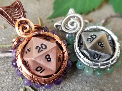 Wire Wrapped Dice Pendant