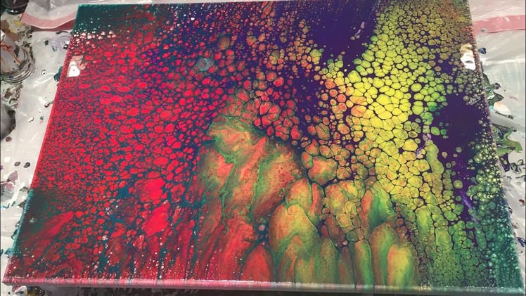(24) Cells in Complimentary Colors, No Silicone, Large Canvas