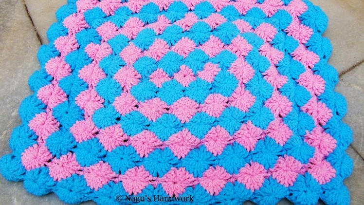 Bavarian Blanket Crochet-Crochet Baby Blanket-Rectangular Baby Blanket for Beginners