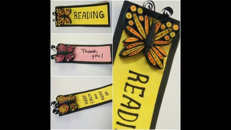 Bookmarks| Quilling butterfly| Quilling art| how to make a bookmark| bookmark design