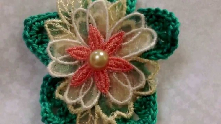 Crochet.corsage brooch pins