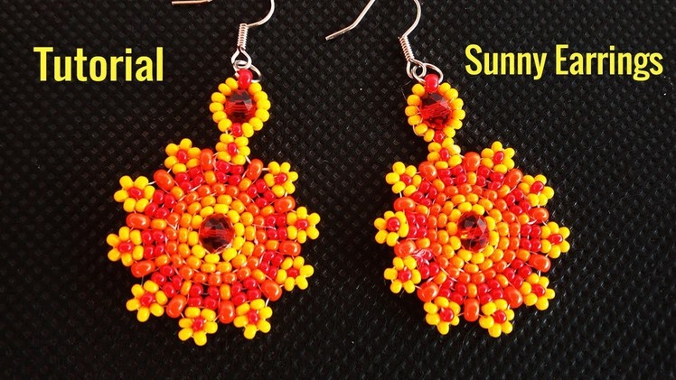 Crystals And Seed Beads Earrings - Tutorial
