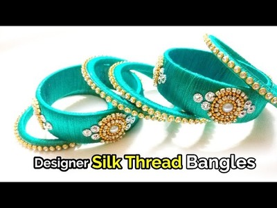 Designer Silk Thread Grand Bangles | Silk Thread Bangles Tutorial video