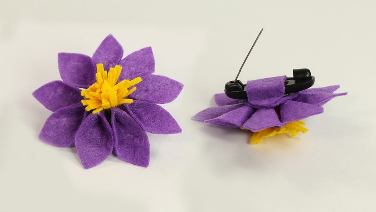 DIY Crafts for Girls- Felt Flower Brooch Pin for Dresses