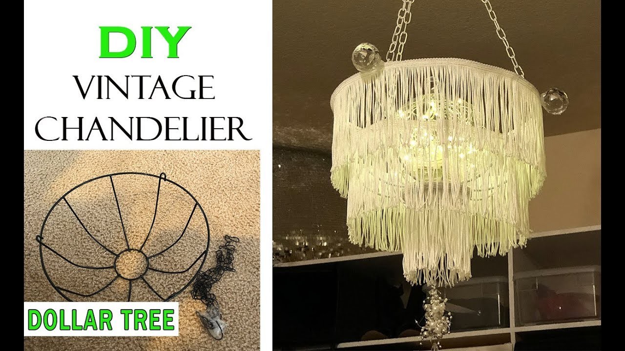 DIY DOLLAR TREE VINTAGE CHANDELIER, Mooregirl