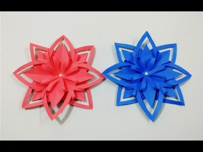 DIY Easy and Simple Paper Flower for Wall Decorations | Paper Snowflakes | Craftastic