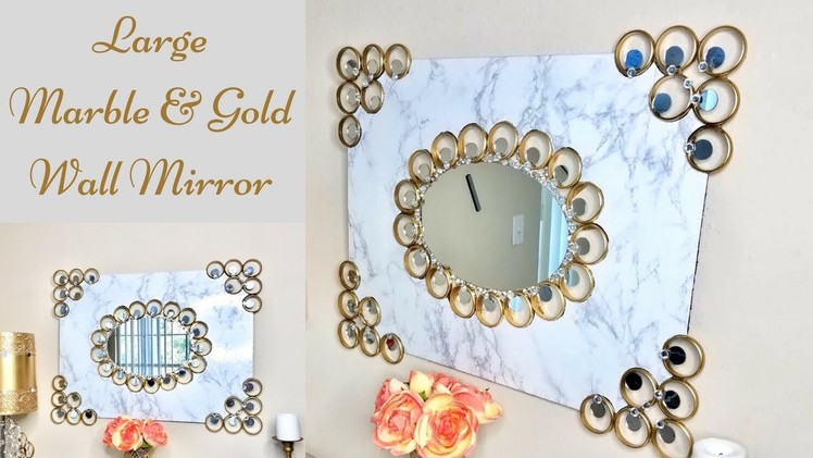 Diy Luxurious Marble Wall Mirror Decor| Simple and Inexpensive Wall Mirror Idea!