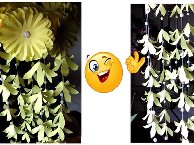 DIY  Wind Chime. paper Craft  DIY Simple Home Decor  Hanging Flowers  Handmade Decoration