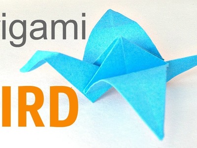 Easy origami for kids. Origami bird flapping wings easy. paper birds craft. origami animals