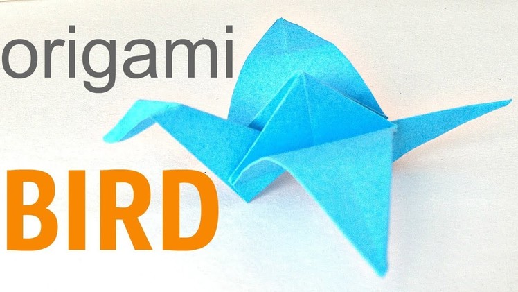 Easy origami for kids. Origami bird flapping wings easy. paper birds craft. origami animals