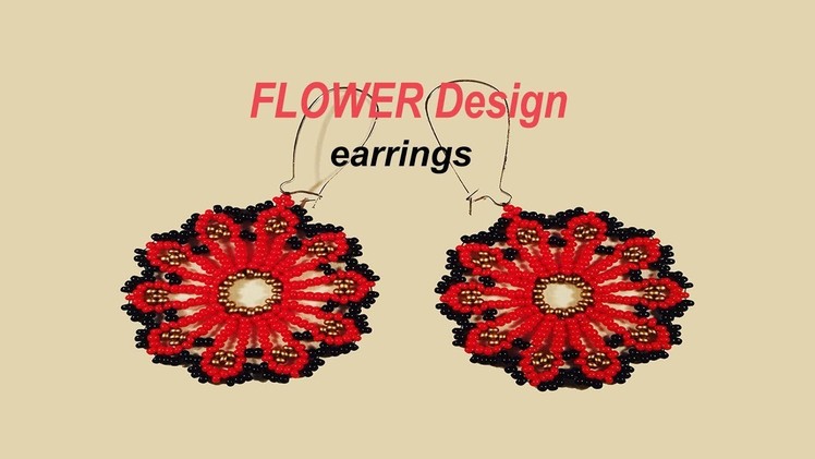 Flower Design earrings by Beading and Miroslava TV