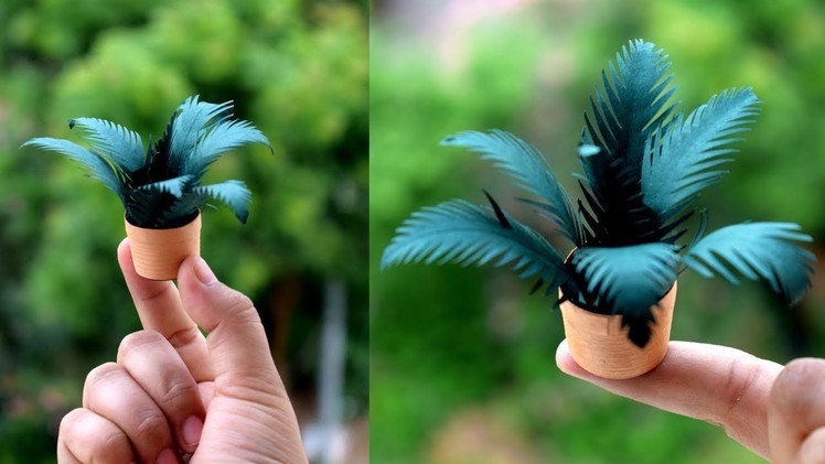 How Make Paper Flower Miniature Plants :DIY