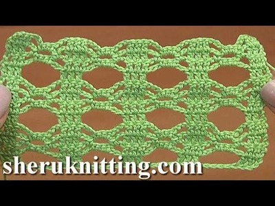 How to Crochet Lace Stitch Pattern Tutorial 1
