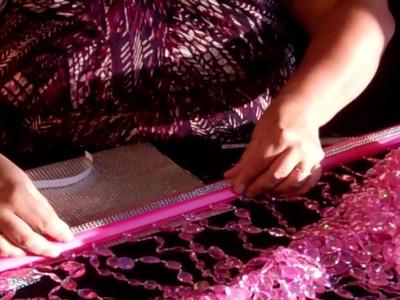 How To Dress A Beaded Curtain Rod Using Diamond Wrap and Diamond Stickers