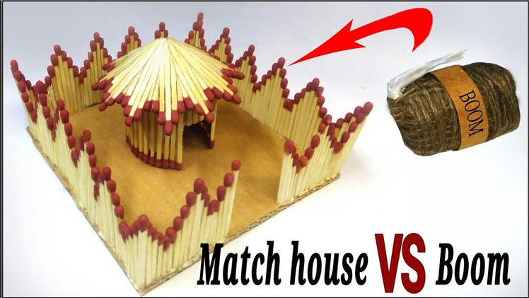 How to make a Match sticks fire hut - Match home