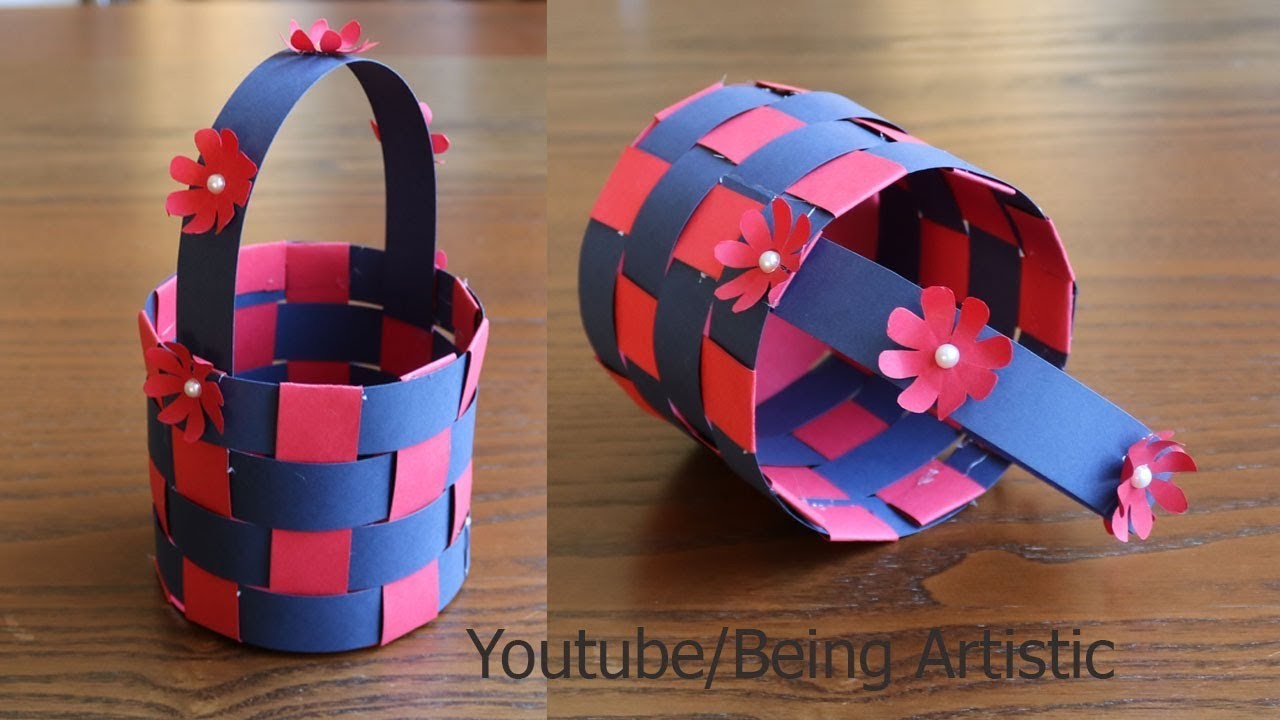 How To Make  A Paper Basket -  DIY - Paper Craft