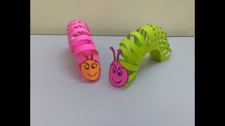 How to make a paper worm I Making paper toys for kids