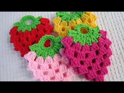 How To Make Crochet Strawberry Coasters