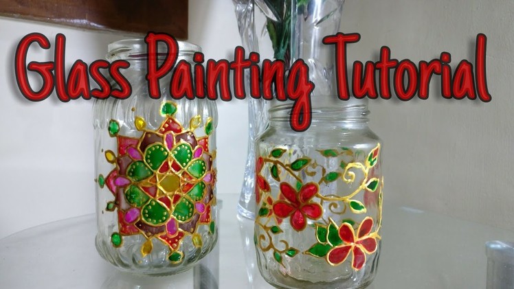 How to make Glass Painting Jars | Srijan Art Studio | Medium Difficultly