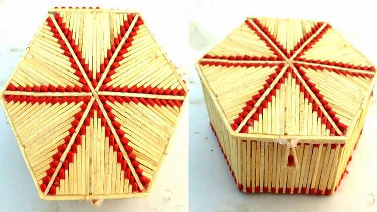 How to make matchstick jewelry box | gift box making from waste matchstick | gift box.