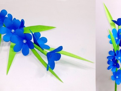 How to Make Pretty Paper Stick Flower ! Stick Paper Flower for Home | Jarine's Crafty Creation
