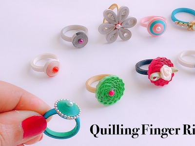 How To Make Quilling Finger Ring||simple and easy handmade paper quilling rings