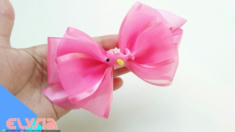 Laço Cutie Organza Ribbon Bow ???? DIY by Elysia Handmade
