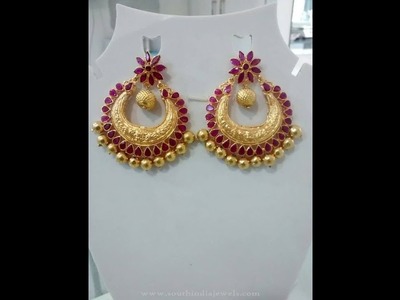 Latest gold earrings designs with weight | gold jhumkas designs