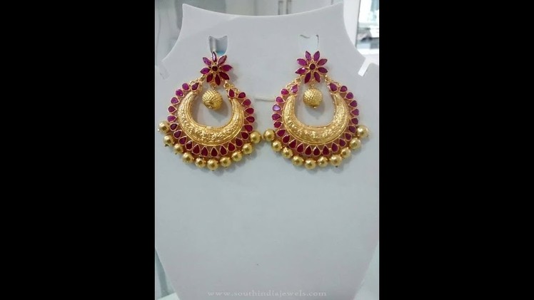 Latest gold earrings designs with weight | gold jhumkas designs