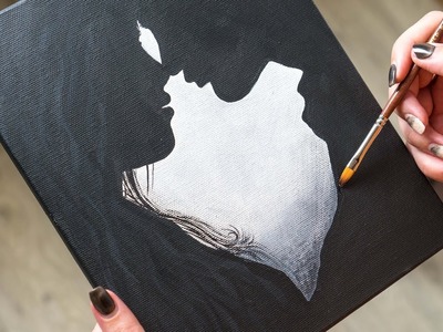 Loving Couple in the Twilight - Acrylic painting. Homemade Illustration (4k)