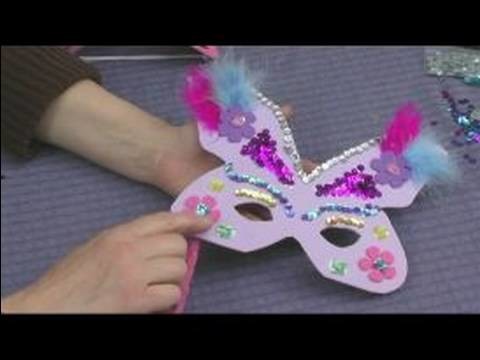 Making Foam Masks for Kid's Crafts : Decorating a Butterfly Mask