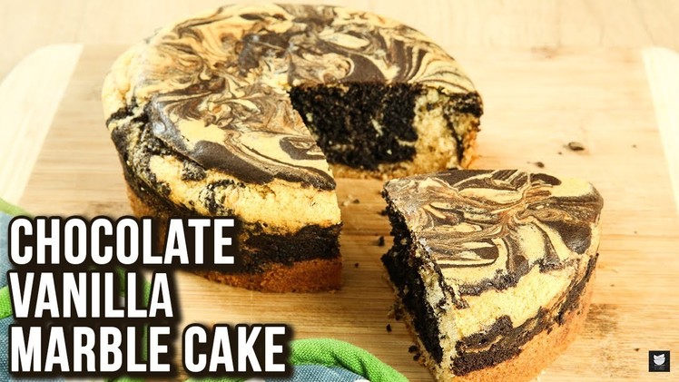 Marble Cake Recipe - How To Make Chocolate-Vanilla Marble Cake At Home - Dessert Recipe - Neha