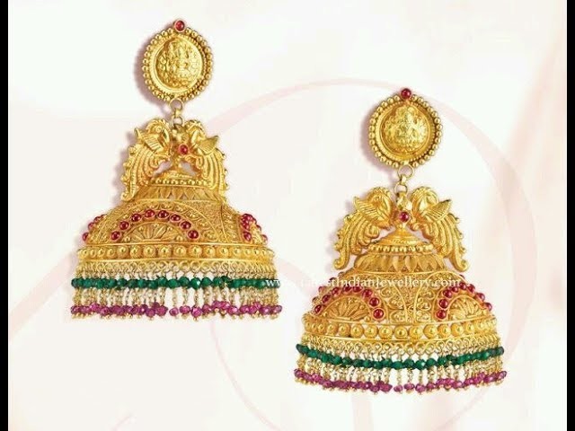New Gold Jhumkas Designs || Best Earrings Models || South Indian Jewellery Designs