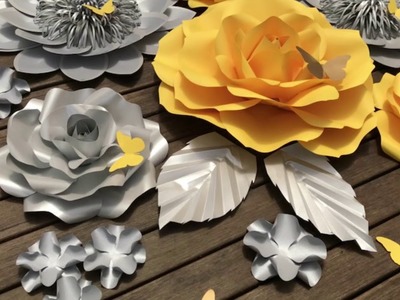Paper flower backdrop_nursery decor_party styling_baby shower_bridal shower