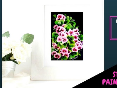 Quick and Easy Euphorbia Painting | One stroke painting flowers | Teardrop flower | DIY