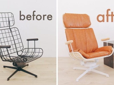 Vintage Eames Style Lounge Chair Restoration. Upcycle
