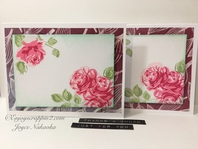 Vintage Roses Card Set using Altenew Crisp Ink Pads