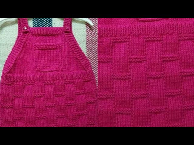 Woolen Frock for 3-5 Years Old Babies.Block Design for Kids.Easy Knitting Tutorial:Design-161