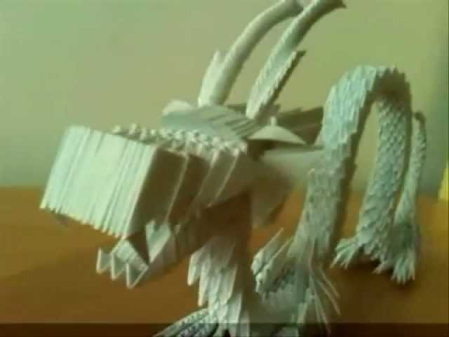 3D Modular Origami Chinesse Dragon. My first