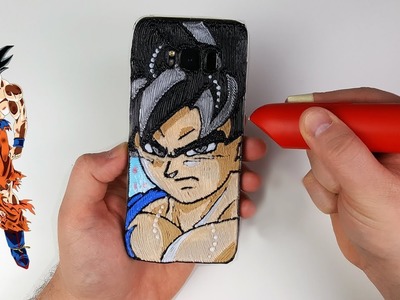 3D Pen Making a Goku Ultra Instinct Phone Case with 3Dsimo