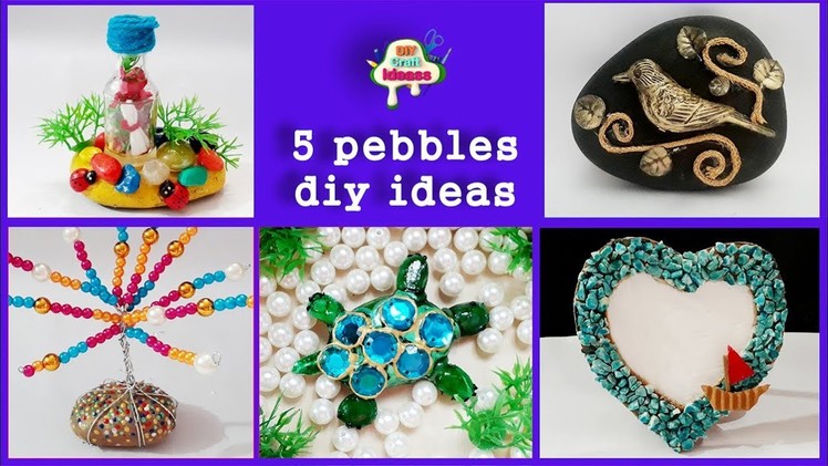 5 pebbles diy ideas # pebbles # DIY art And Crafts ||  diy craft ideas