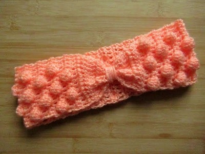 Crochet Headband Ear warmer bobble stitch tutorial - Happy Crochet Club