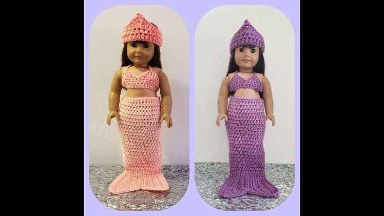 Crocheted American Girl Mermaid Tail - Tutorial