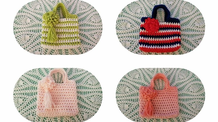 Crocheted little girl's purse
