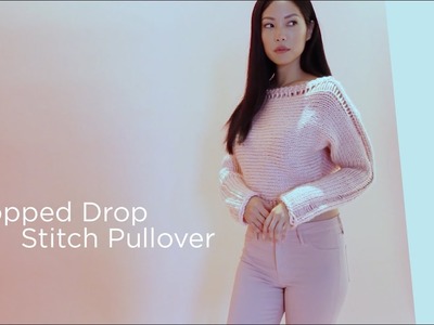 Cropped Drop Stitch Pullover knit with Hometown USA®
