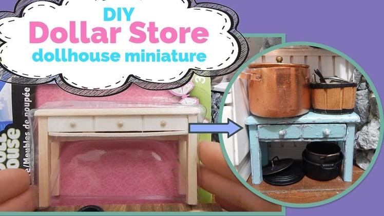 DIY - How to Make Dollar Store Dollhouse Miniature Furniture