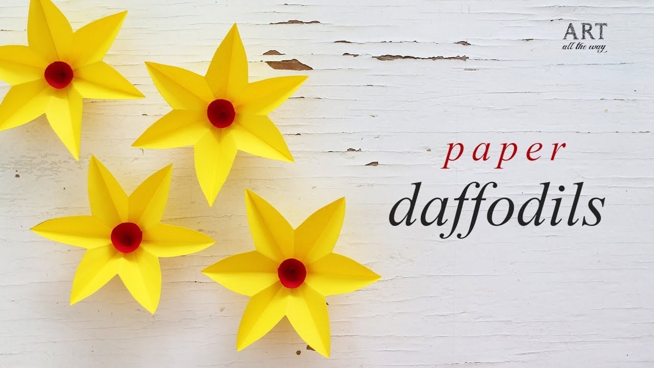 DIY Paper Daffodils Flowers, How to Make Paper Flower