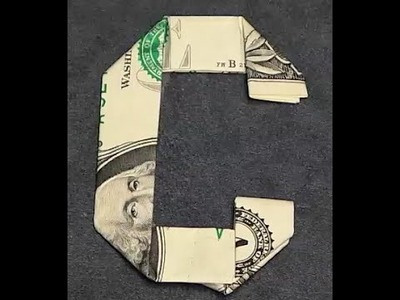 Fold Origami Dollar Bill Alphabet Letter C
