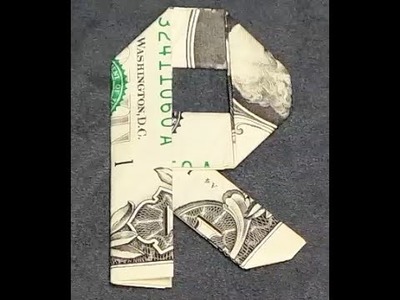Fold Origami Dollar Bill Alphabet Letter R